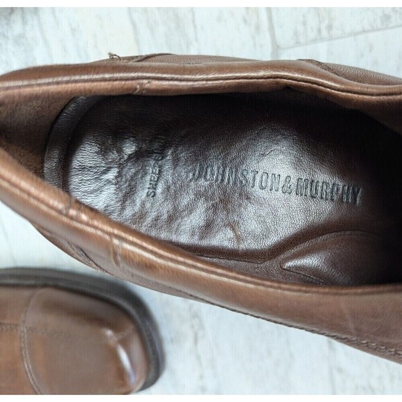 Johnston & Murphy Shoes Men\'s Size 10 M Brown Bicycle Cap Toe Oxford 20-7510 main image 8